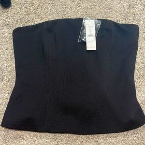 Tags still on White House black market black textured corset